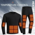 thumbnail image 3 of Evomosa Men's Heated Base Layers & Thermals with 22 carbon fiber heating zones, Electric Thermal Underwear Set, Rechargeable Washable Fit Tops & Bottoms, 3 of 5