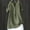Army Green, variant on Women's Half Button Henley Linen Tunic Shirt, Rollable Long Sleeve Dual Pocket Loose Oversized Top White S