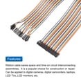 thumbnail image 4 of 1 Pcs IDC Rainbow Wire Flat Ribbon Cable FC-Female to 40P 39.3 Inch Length 2.54mm Pitch Breadboard Jumper Wires, 4 of 5