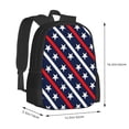 thumbnail image 3 of DouZhe Lightweight Backpack, Patriotic Red White Blue Stars Strips Prints Travel Outdoor Hiking Bag School Bookbag Casual Daypack Backpacks for Women Men, 3 of 7