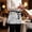 White, Black, Silver, Fog, variant on Black Halloween Waitress Apron with 3 Pockets, Moon Stars Spiders Webs Server Aprons Waterproof Kitchen Restaurant Half Waist Apron for Men Women