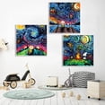 thumbnail image 2 of Cuadro de Snoopy Charlie Brown Woodstock, póster de arte de pared moderno, cuadro abstracto estilo Van Gogh, impresión en lienzo, decoración de habitación, regalo, 2 of 5