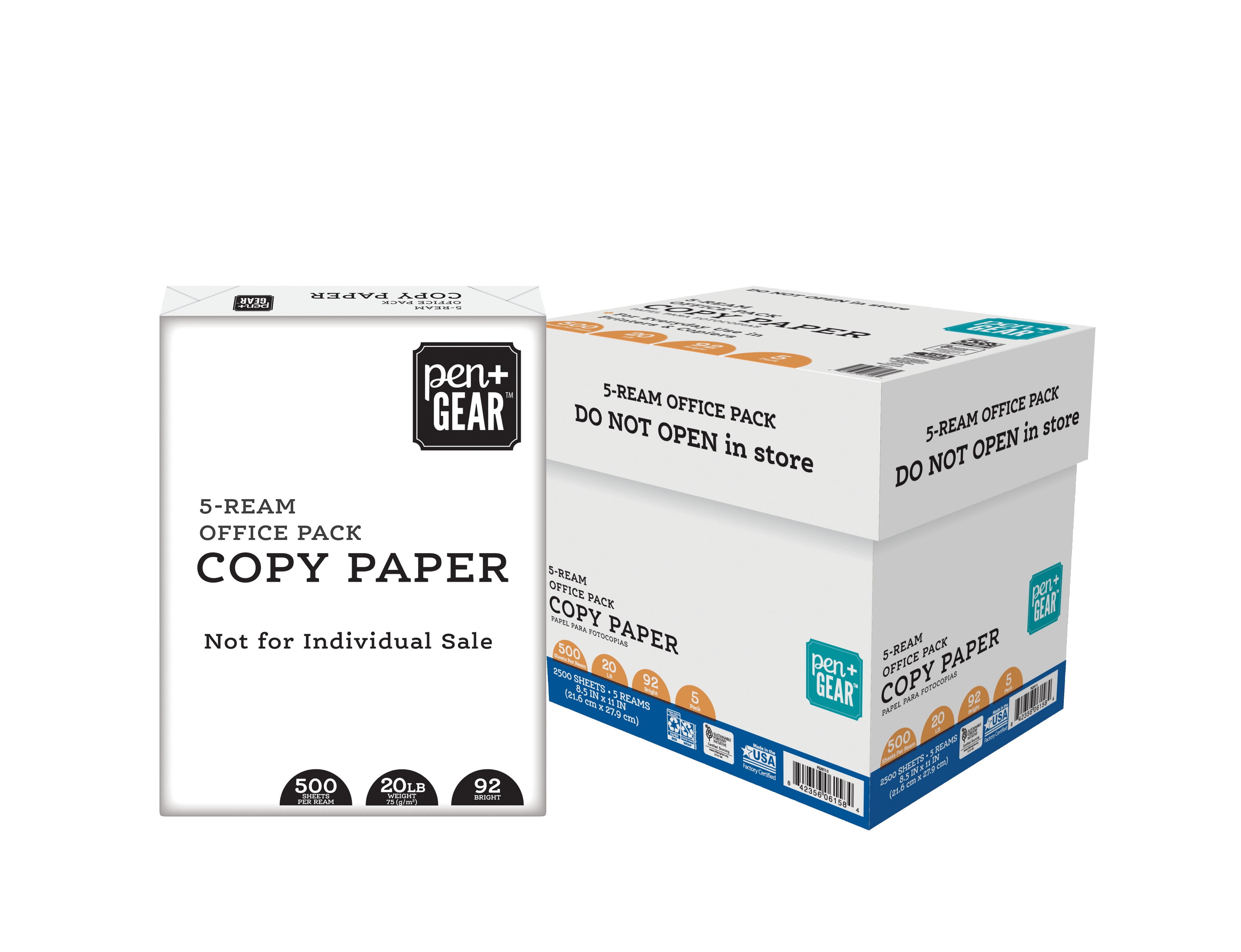 Pen + Gear Blue Copy Paper, 30% Recycled, 8.5 x 11, 20 lb, 100 Shts (55180)