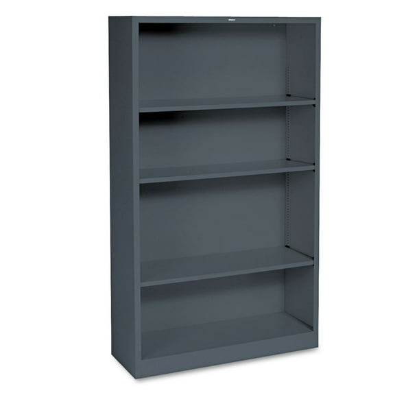 HON HS60ABC.S 34.5 in. x 12.63 in. x 59 in. Four Shelf Metal Bookcase - Charcoal