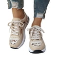 thumbnail image 1 of Zapatillas deportivas con plataforma y cuña para mujer, cómodas, con cordones, informales, de suela gruesa, para viajes y caminatas., 1 of 7