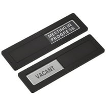 Uxcell Office Door Sign, Meeting In Progress Vacant Sign for Office, Black, 1 Pcs