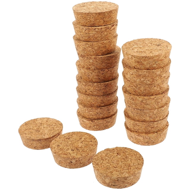 20 tapones de corcho para botellas de vino, de madera blanda natural, para manualidades
