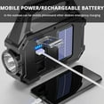 thumbnail image 3 of Portable Solar Searchlight LED Spotlight Solar/USB Rechargeable Powerful Flashlight Dual Light Source Searchlight Waterproof 6 Gears Torch Light for Camping Emergency Outdoor, 3 of 9