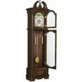thumbnail image 4 of Coaster Traditional Wood Grandfather Clock with Chime in Brown, 4 of 8
