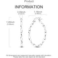 thumbnail image 3 of Leander 925 Sterling Silver Earrings Big Large Hoops for Women Ladies Lightweight Twisted Hoop Earrings With Cubic Zirconia Hypoallergenic Jewelry for Her, 3 of 6