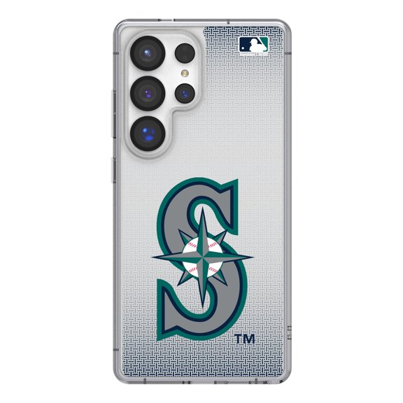 Seattle Mariners Linen Logo Galaxy Clear Case