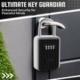 thumbnail image 2 of Key Lock Box - Portable Lockbox for Keys Outdoor - 4 Digit Code Combination Lock Box for Key Safe Security - Weather Rust Resistant Key Lock Box for Outside, Car, Door, House, Travel, 2 of 8