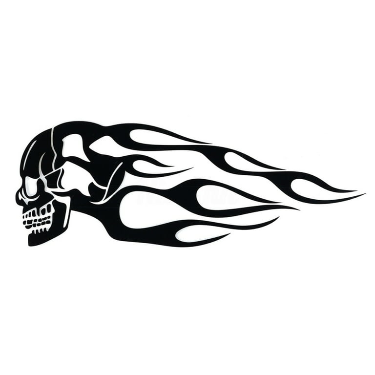 Juhai 2Pcs Universal Motorcycle Motorbike Gas Tank Skull Flame Decals Sticker Decor - Walmart.com motorcycle-gas-tank-flames-graphics-customize-your-ride-vinyl-imagination