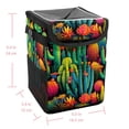 thumbnail image 5 of Cactus Car Trash Bin - Foldable with Lid, Leak-Proof, Hanging Storage Bag - Trash Can for Car, Car Garbage Can, 5 of 6
