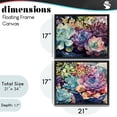thumbnail image 3 of Stupell Industries Sunny Watercolor Succulents 2 Piece Black Framed Floater Canvas Set, design by Svetlana Aleynikova, 3 of 9