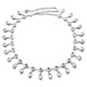 thumbnail image 2 of Las mujeres correa de cadena Para Mujer Gota De Agua Cristalina Diamantes De Imitación Cinturón De Cintura De La Cadena De Plata + 115cm Blanco Plata Magideal Las mujeres correa de cadena, 2 of 5
