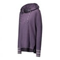 thumbnail image 3 of MV Sport B16552224 Women Heathered Jersey Hooded Tunic T-Shirt, Heather Purple Dusk - Medium, 3 of 3