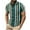 Green, variant on WREESH Men's Tropical Beach Button Down Shirts Short Sleeve Funny Print Casual Striped Tops for Men Black