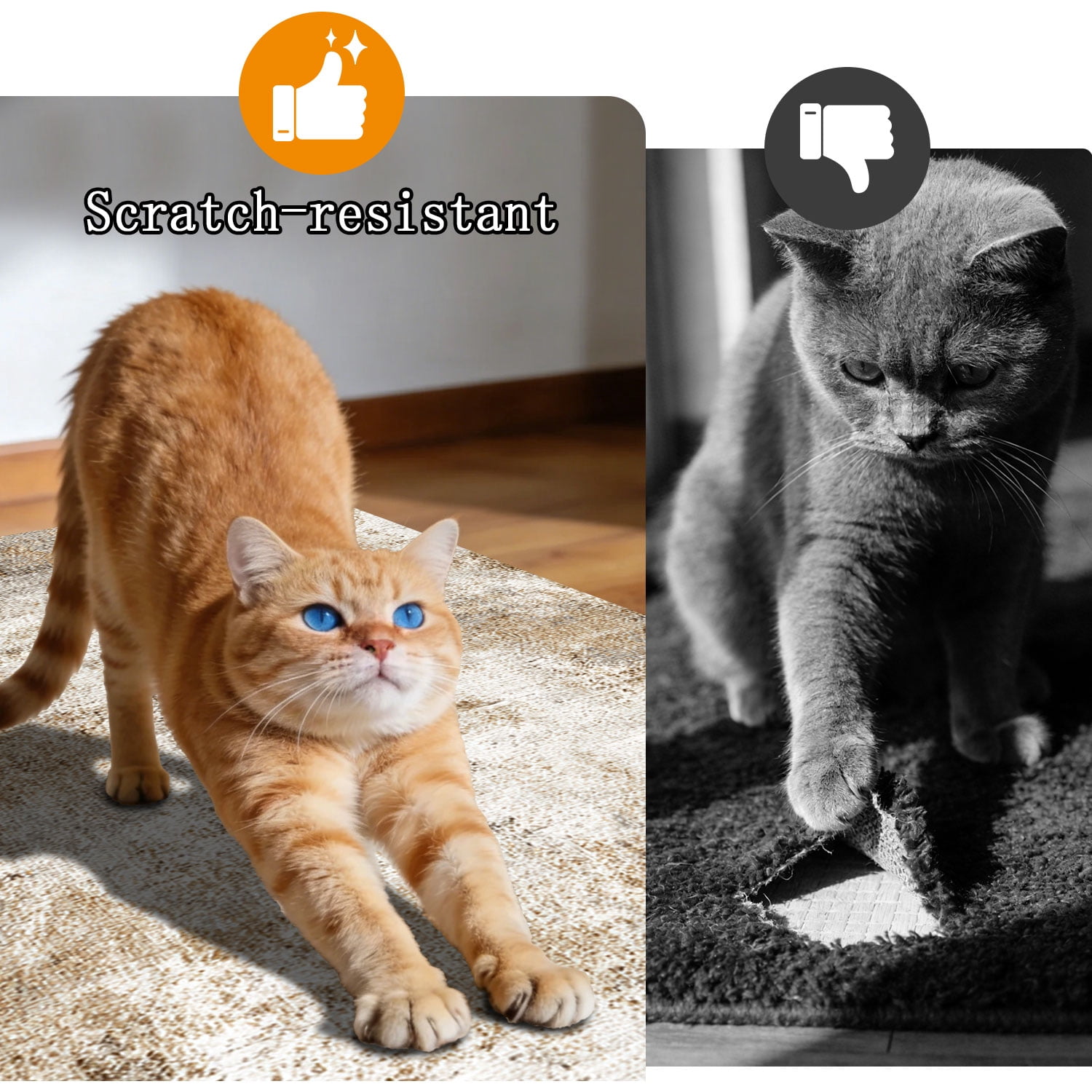 3-Piece Farmhouse Striped Kitchen Rug Set Anti-Slip Backing, Machine Washable Distressed Floor Mats for Kitchen Hallway Bathroom Laundry Room Christmas Decor