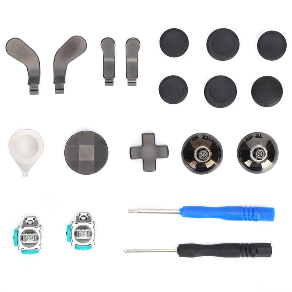 Juego de botones de mando 19 en 1, paletas de botones de repuesto de Metal con herramientas para el controlador Xbox One Elite 2