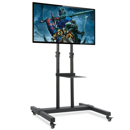 Rfiver Home Entertainment Flat Panel Steel Mobile TV Media Stand Cart for 32-70