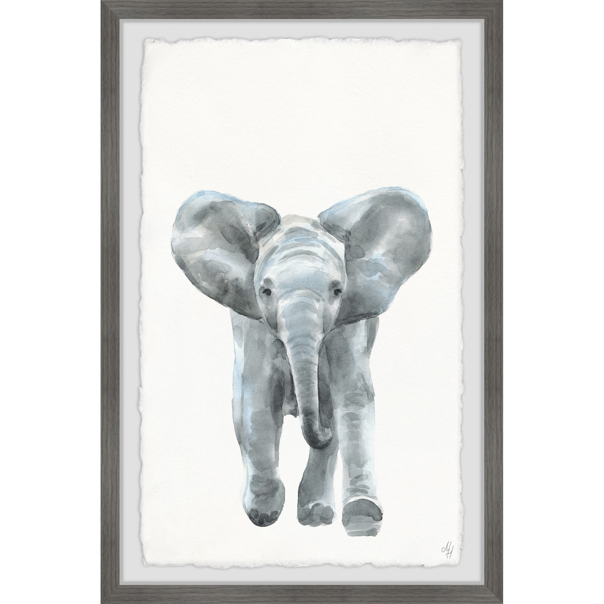 Marmont Hill Here Goes the Elephant Framed Wall Art