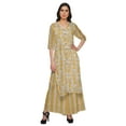 thumbnail image 1 of Moomaya Ensemble Grande Taille Imprimé Palazzo et Kurta Robe Ethnique pour Femmes, 1 of 1