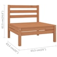 thumbnail image 4 of vidaXL Garden Middle Sofas 2 pcs Honey Brown Solid Pinewood, 4 of 4
