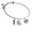 Best Friend, variant on Disc 1/2'' Initial - m - Daughter Heart Expandable Bangle Bracelet