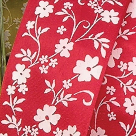 The Ribbon People Red with White Small Flower Print Craft Ribbon 1.5 x 54 Yards