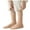 Orange, variant on Women Slipper Socks Solid Color Non Coral Stockings Winter Thermal Cozy Feet Mid Tube Socks Home Sleeping Gifts,Purple