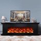 thumbnail image 2 of New Fireplace TV Table Luxury Table Simulate Flames Modern Living Room Furniture My Lux Decor Round, 2 of 6