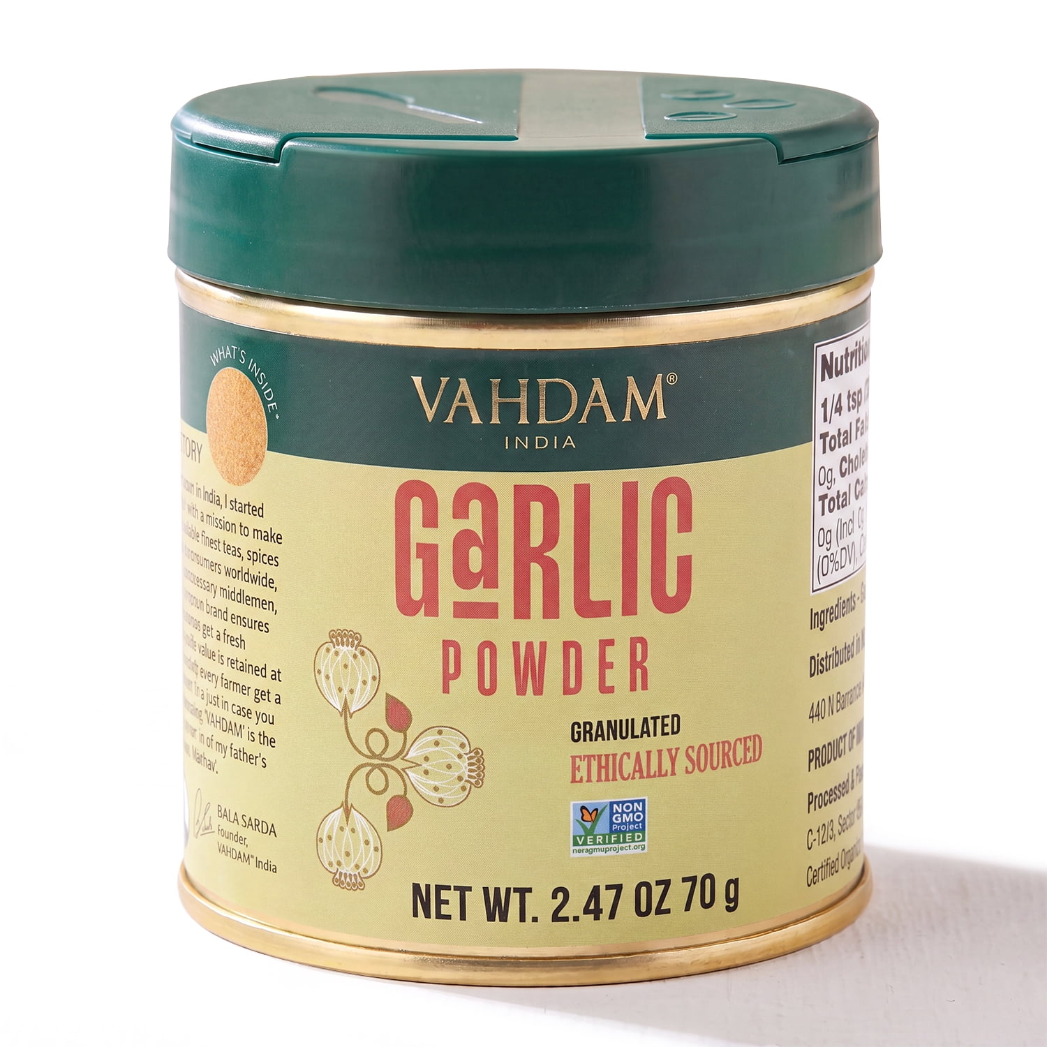 (3 pack) VAHDAM Garlic Granules Spice, 2.47 oz | Granulated Dried Garlic (Allium sativum), Non-GMO, Gluten-Free Seasoning for Cooking