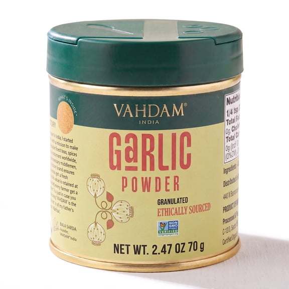 VAHDAM Garlic Granules Spice, 2.47 oz | Granulated Dried Garlic (Allium sativum), Non-GMO, Gluten-Free Seasoning for Cooking