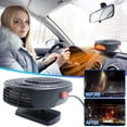 thumbnail image 2 of Hvmvliv Vehicle Heater 24V Car Heater and Defroster, 150W Portable Fast Heating Demister with 360 Degree Rotation, Dual Hot/Cool Fan for All Vehicles via Lighter Socket Black, 2 of 9