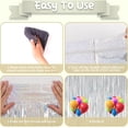thumbnail image 4 of Silver Foil Fringe Backdrop Curtains, Tinsel Streamers Birthday Party Decorations, Fringe Backdrop for Graduation, Baby Shower, Gender Reveal, Disco Party, 4 of 7