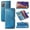 Mandala-Blue, variant on Samsung Galaxy Note20 Case,  ShockProof Premium PU leather Magnetic Flip wallet Case with Kickstand and Flip Cover For Samsung Galaxy Note 20 5G, Blue