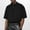 A0192-Black, variant on QUINDOS Elbow-Length Shirts for Men Big and Tall Collared Casual Polo Shirts Solid Moisture Wicking Loose Summer T-shirts