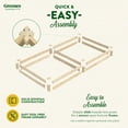 thumbnail image 4 of Greenes Fence Original 48" x 96" x 7" Beige Pine and Wood Raised Garden Kit, 4 of 8