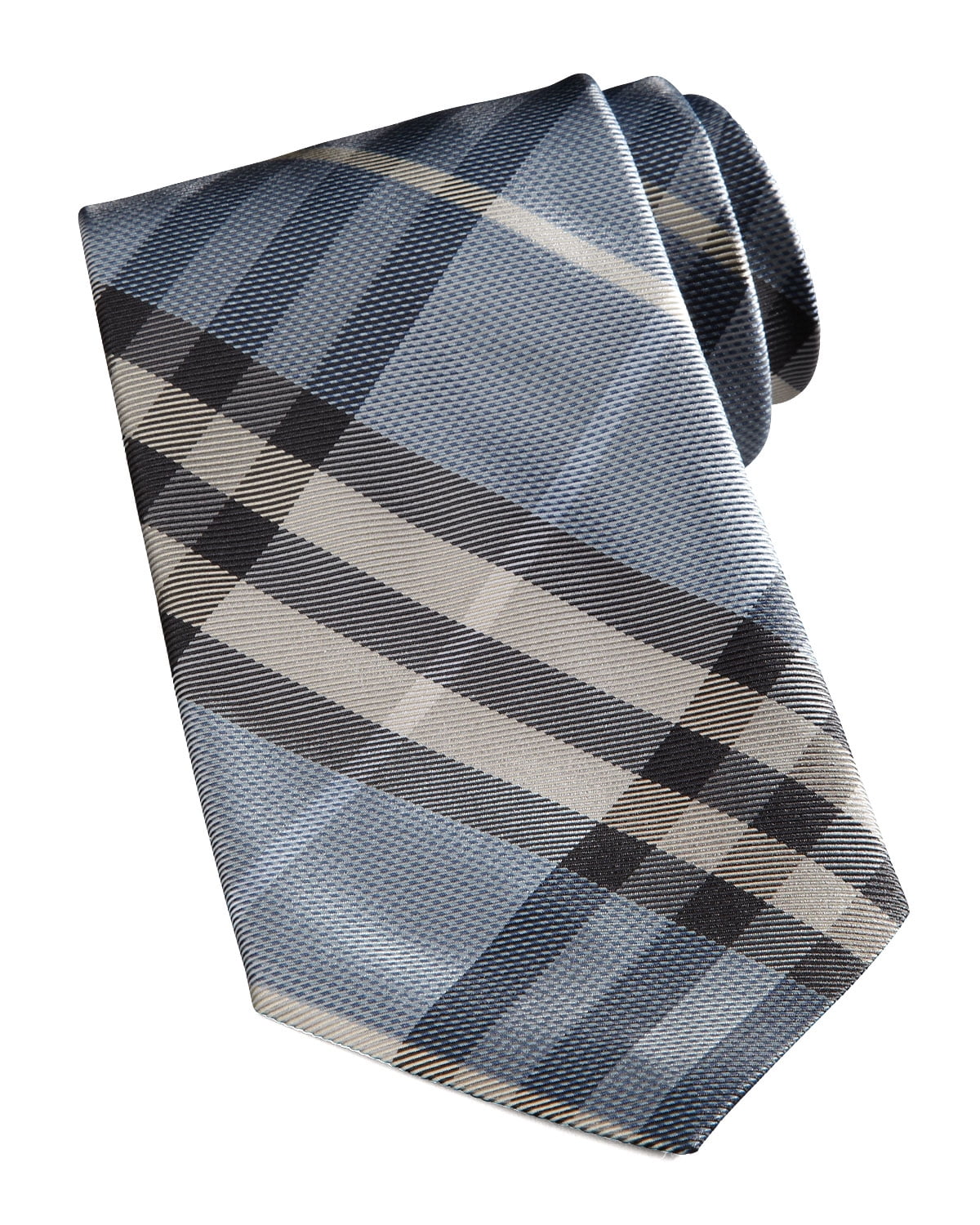 blue burberry tie