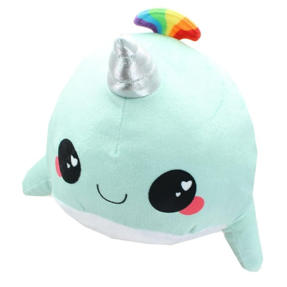Glitter Galaxy 12-Inch Rainbow Spout Blue Narwhal Collectible Plush