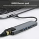 thumbnail image 5 of Ethernet 5-In-1 USB C HUB Tipo-C Estacia de Acoplamiento Multiport Adaptador Con 4K HD RJ45 Ethernet USB 3.0 PD PD de Carga Compatible Con MateBook, 5 of 6