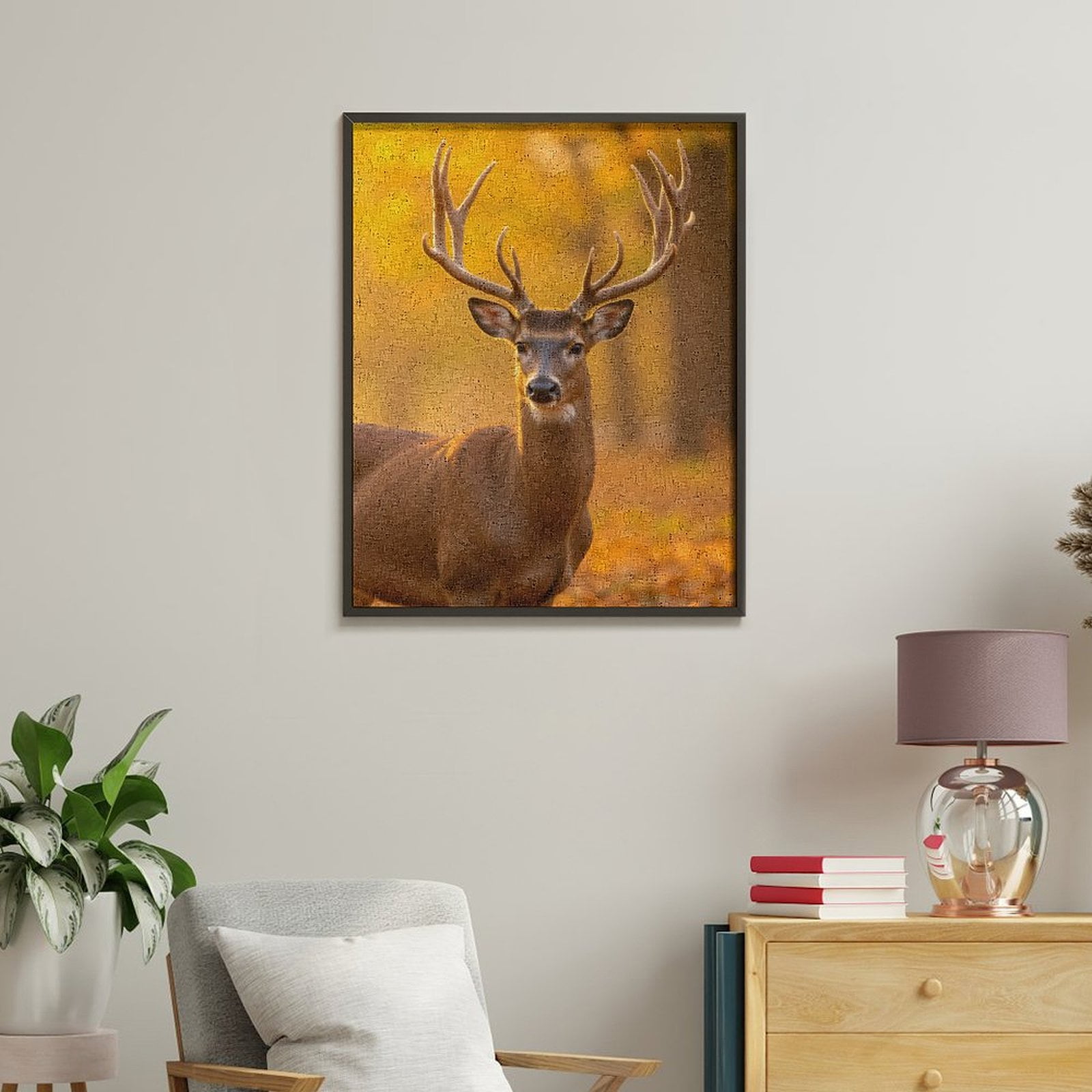 Paint by Numbers Kit for Adults, Majestic Deer Autumn Forest Scene Paint by Numbers, Easy Paint by Numbers Kit for Adults Beginner, DIY Adult Paint by Number Kits on Canvas, Home Decor