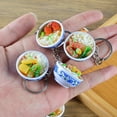 thumbnail image 4 of Rwvbm 3pc Random Simulated Food Keychain Set Realistic Rice Spoon & Bowl Pendants Blue & White Porcelain Cute Miniature Food Toy for Bags & Decor, 4 of 8