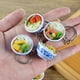 thumbnail image 4 of Llavero con Forma de Cuchara de Arroz y Tapa de Comida Simulada, Juguete de Comida Simulada, Cuenco Pequeño de Porcelana Azul y Blanca, Colgante de Arroz Seco, Bolsa de Decoración para Persona, 3 Pie, 4 of 6