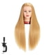 thumbnail image 1 of Traininghead Cabeza de maniquí de 26 a 28 pulgadas, cabeza de entrenamiento para peinado, maniquí, cosmetología, cabeza de muñeca, fibra sintética, modelo de entrenamiento de peluquería con soporte de, 1 of 4