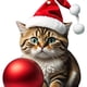 thumbnail image 5 of Gato Navidad lindos adornos colgantes acrílico árbol coche colgante decoraciones (E), 5 of 6