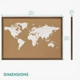 thumbnail image 6 of Cork World Map Pinboard Wood Frame - Robust Designed Cork Board World Map - Push Pin Map of The World with Pins Included - Travel Map on Bulletin Board Corkboard, 6 of 6