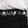 thumbnail image 4 of Buckle-Down Belt, Seatbelt Buckle Belt, Buckle Down Skulls Wings Black White, 34 to 52 Inches, 4 of 9
