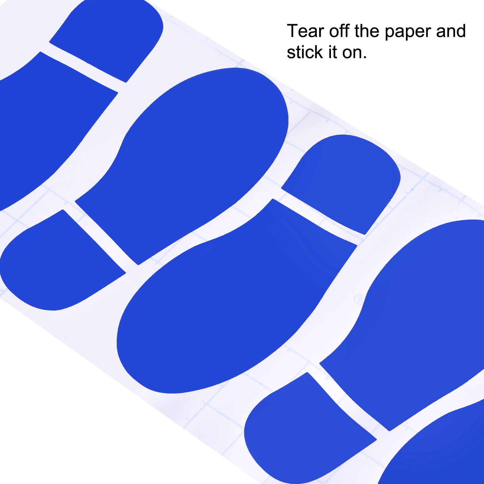 Unique Bargains Footprint Sticker Floor Decal Sign for Class Blue 10x3.7"